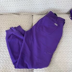 Women’s bright purple Zamora scrub bottoms